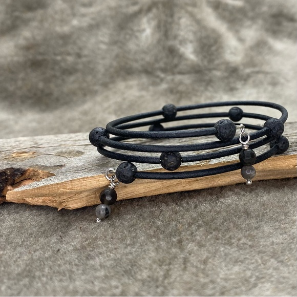 Lava Stone Multi-Wrap Bracelet - Picture 2 of 5